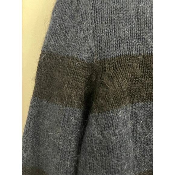 Nudie Jeans Hampus Striped Mohair Blend Sweater Black Navy Stripe size M - Picture 4 of 6